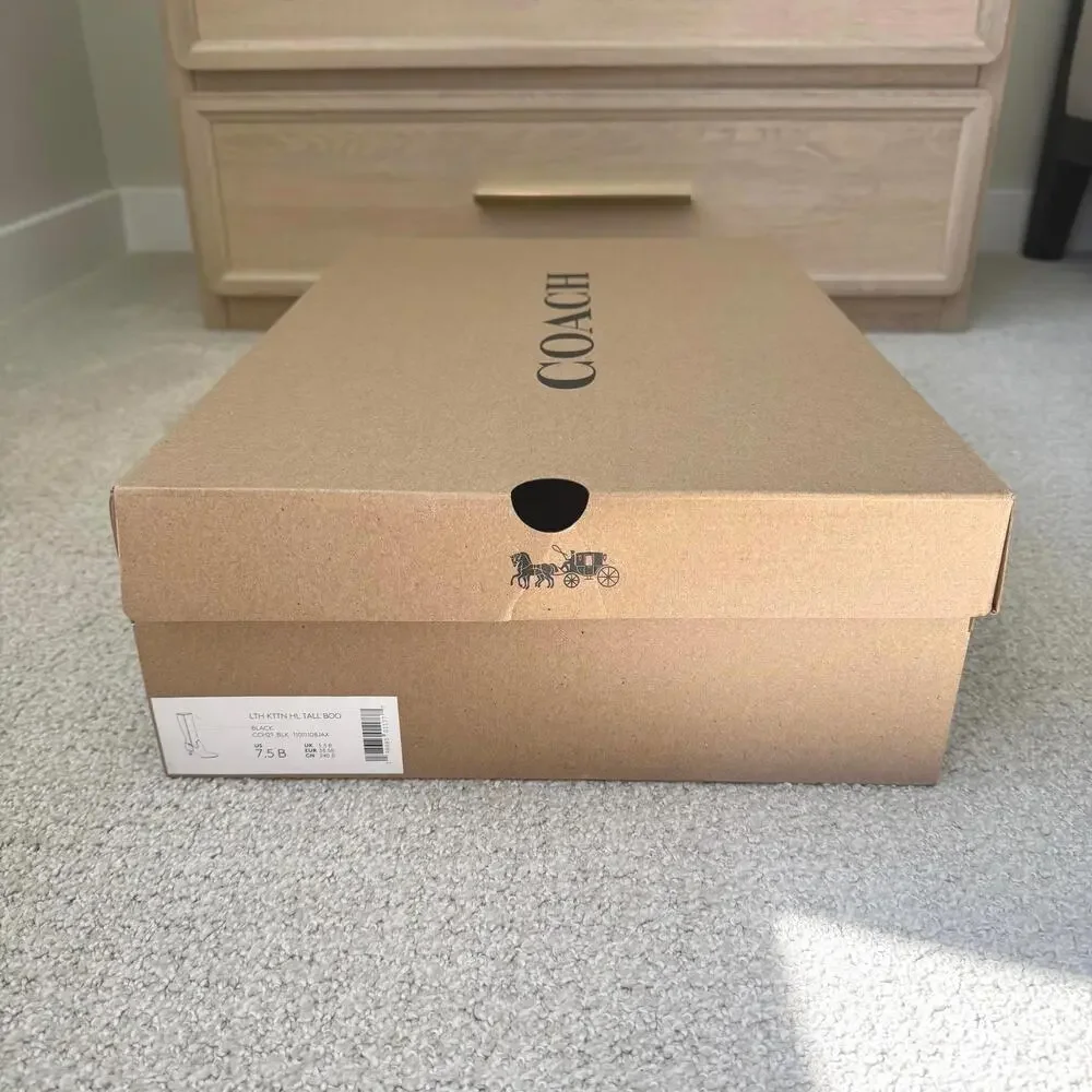 Coach Large Logo Shoe Box with Coach Tissue Paper — Box Only